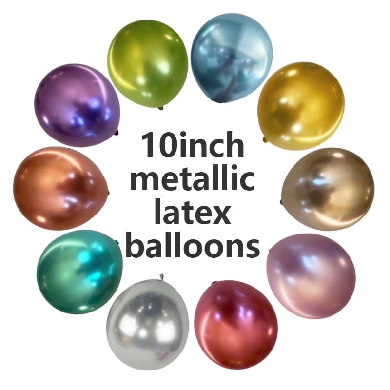 Balões de látex metálico de 10 polegadas