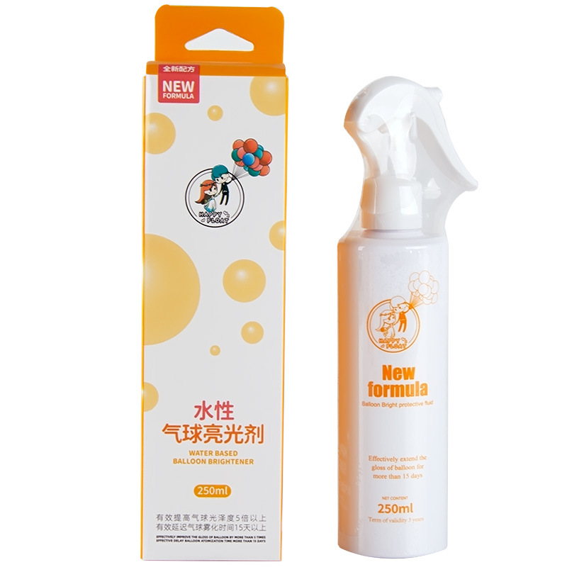 O que deve ser observado ao usar spray de brilho de balão à base de água?