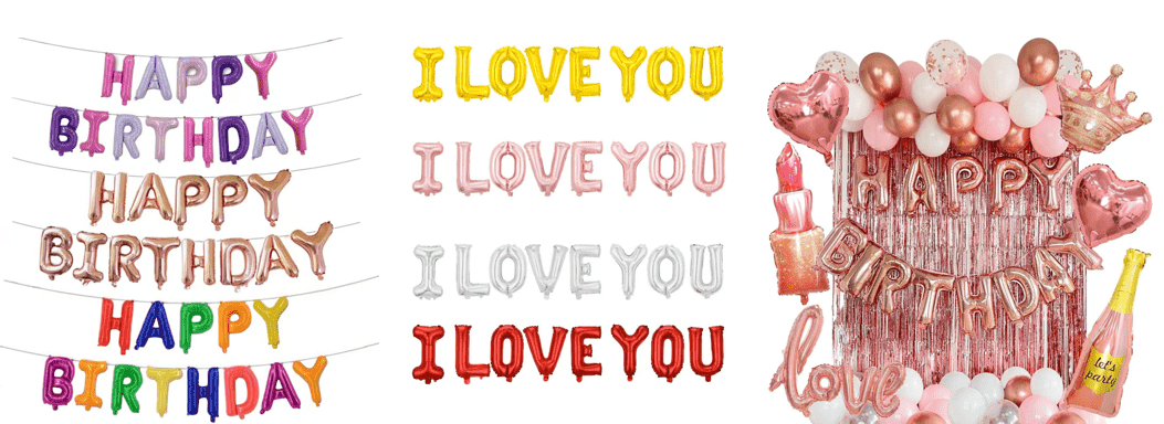 Balão de folha de carta de 16 polegadas contém quais letras? Combinação gratuita de suporte?