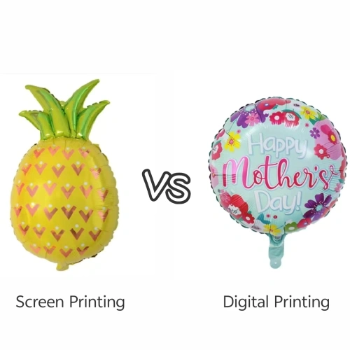 Serigrafia versus impressão digital: o que é melhor para balões de alumínio