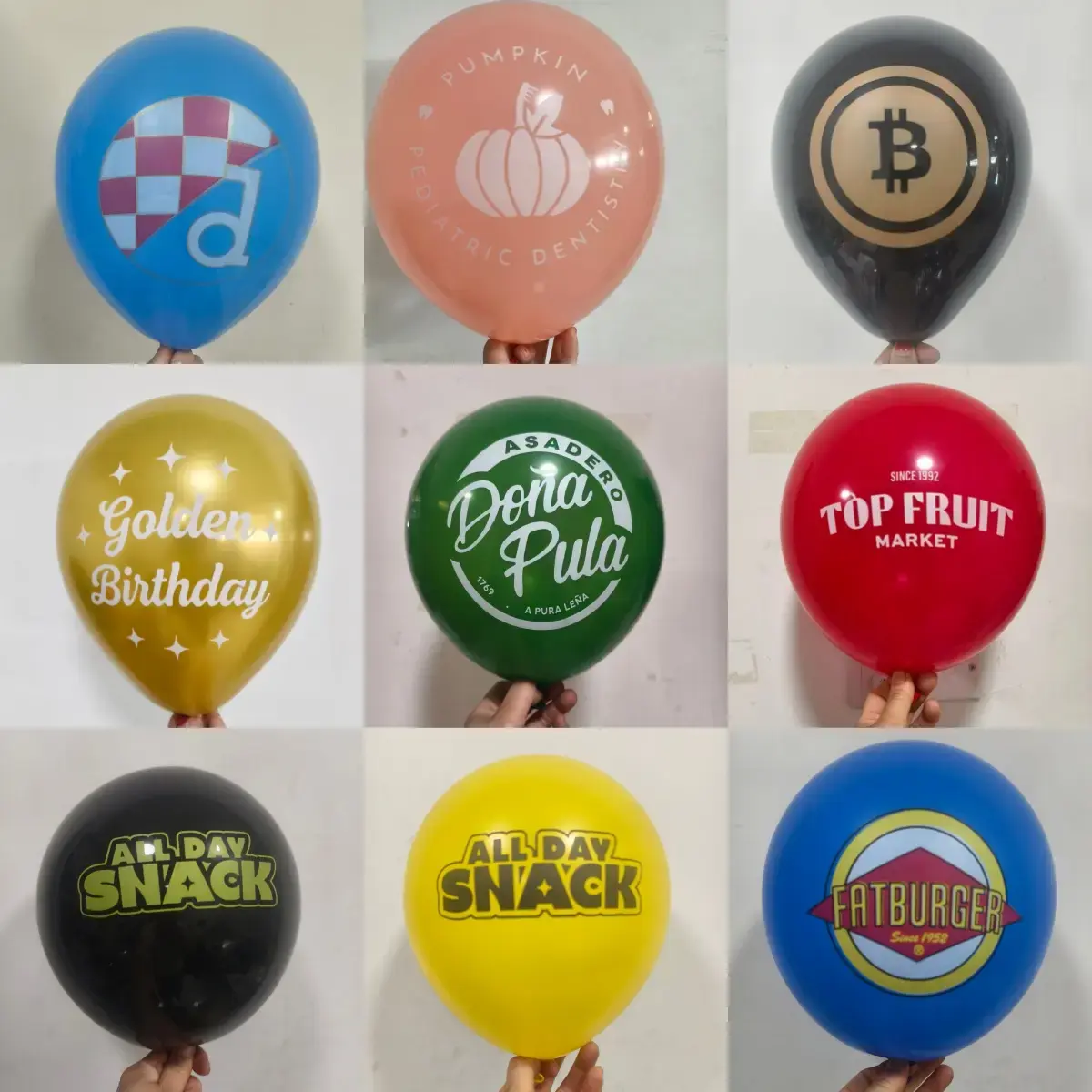 Amostras de balões impressos personalizados podem ser gratuitas?