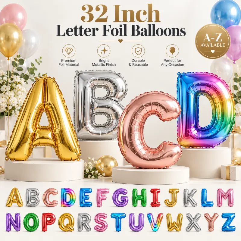 Balões de folha de letras de 32 polegadas