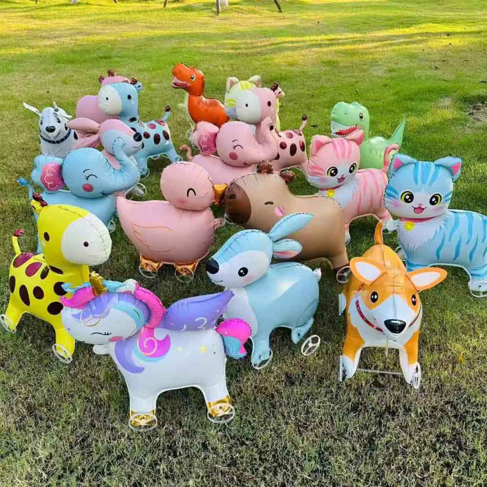 Balão de folha de animais em pé 3D