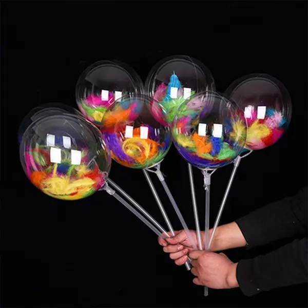 Balão Led Bobo com Recheio de Penas Balão Led Bobo com Recheio de Penas