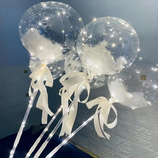 Balão Led Bobo com Recheio de Penas