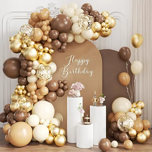Kit de arco de balão cor camelo