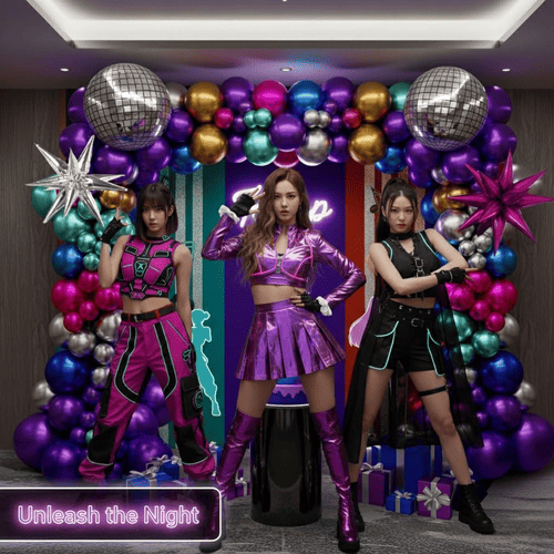 Kit de arco de balão de discoteca