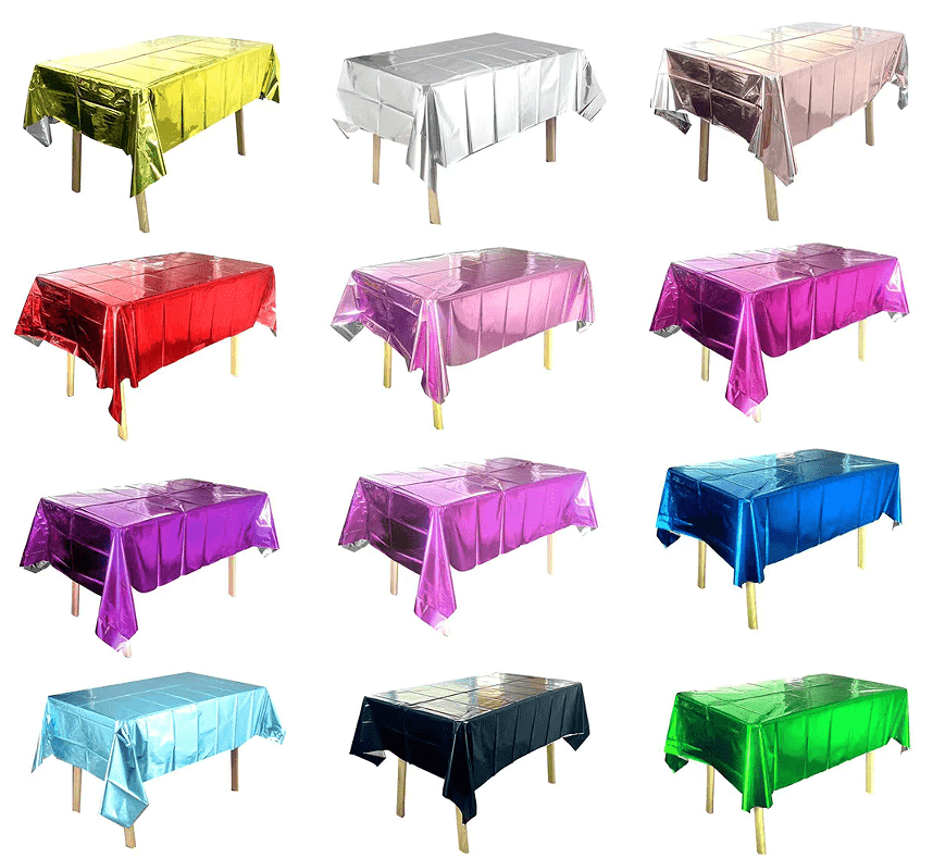 Toalha de mesa de papel alumínio