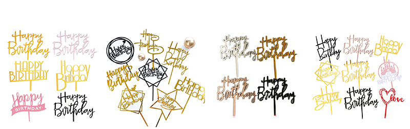Acrylic Happy Birthday Cake Toppers  Acrylic Happy Birthday Cake Toppers