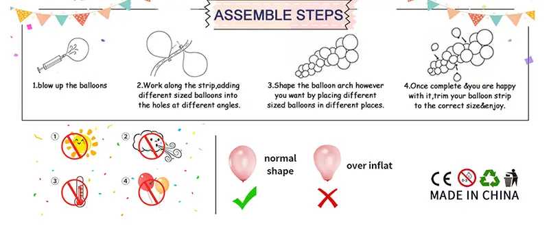 Precautions for balloon arches