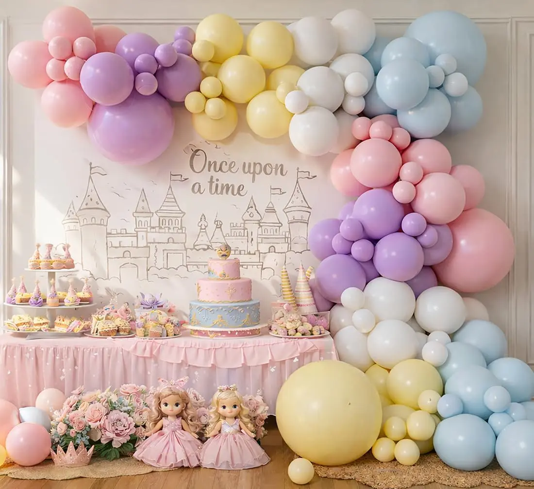 Kits de arco de guirlanda de balão pastel Macaron
