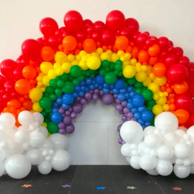Kits de arco de balão arco-íris