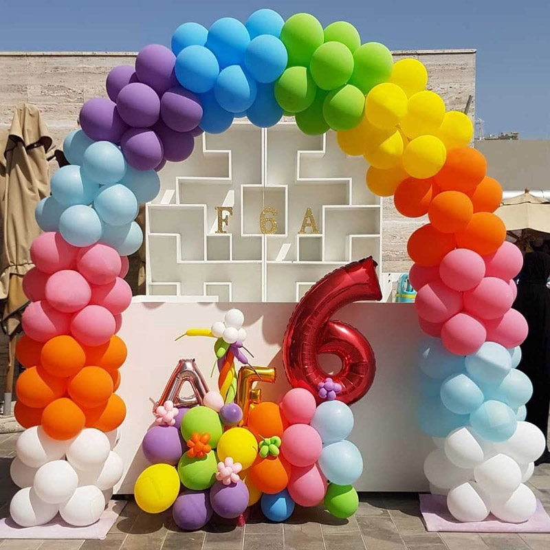 Guirlanda de balão arco-íris