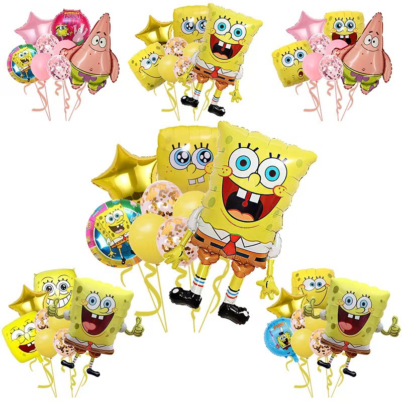 Balões do Bob Esponja Calça Quadrada