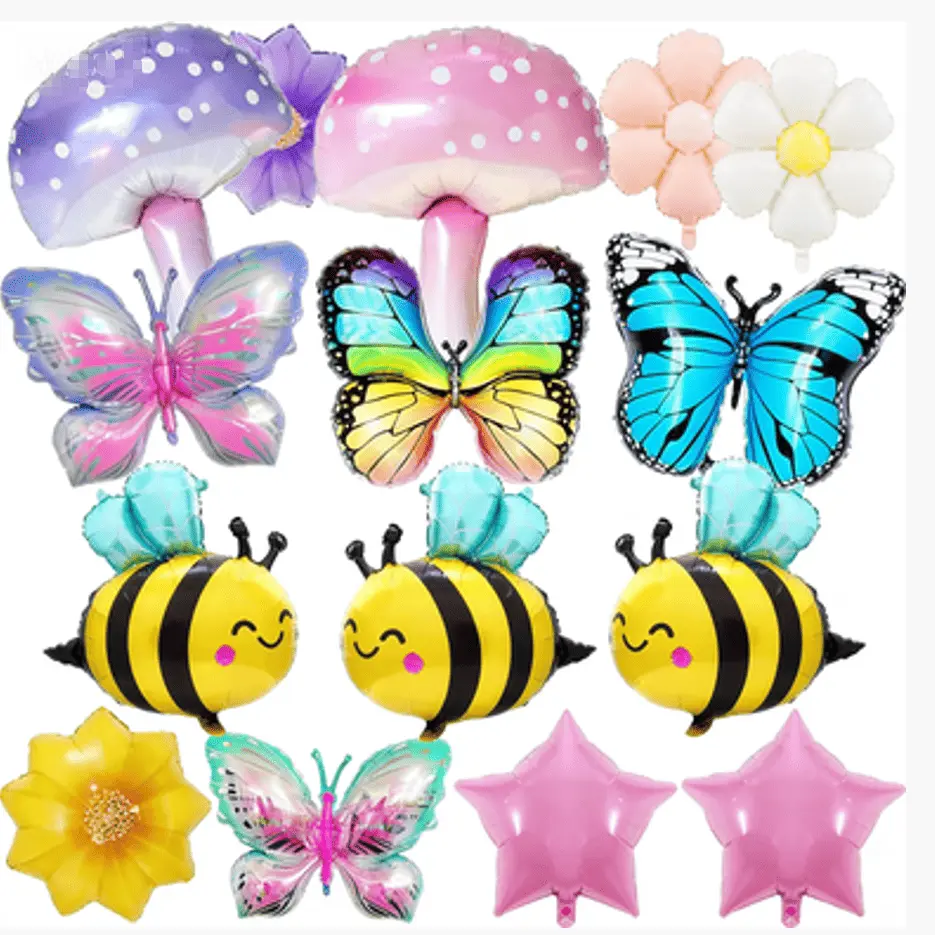 Balão metalizado com tema primavera