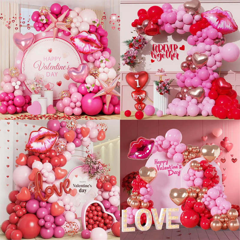 Valentine Day Balloon Garland