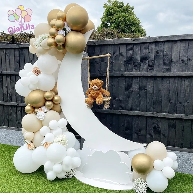 Arco de Balão de Casamento Branco