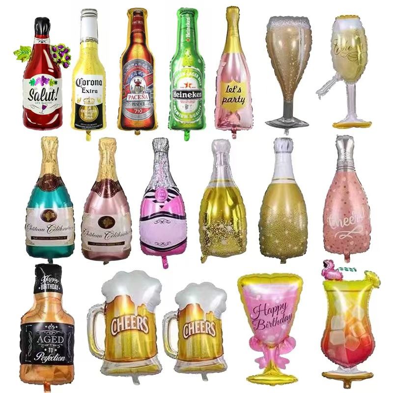 Balões de alumínio para garrafa de vinho